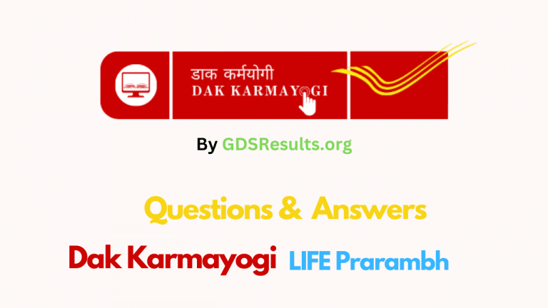 Dak Karmayogi LIFE Prarambh Module Answers - Lifestyle for Environment