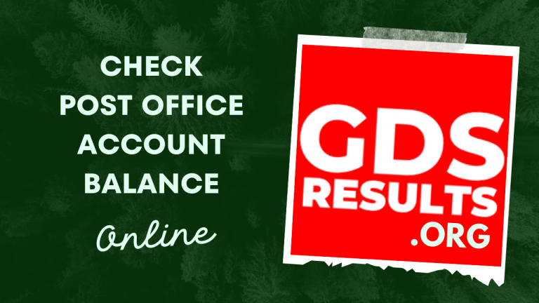 How to Check Post Office Balance Online?