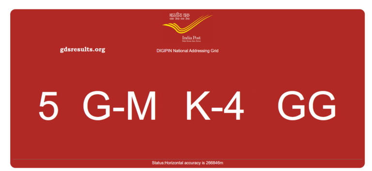 An Image displaying Digipin of a random place - Indiapost