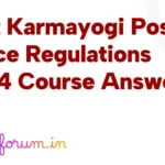 iGot Karmayogi Post Office Regulations 2024 Course Answers