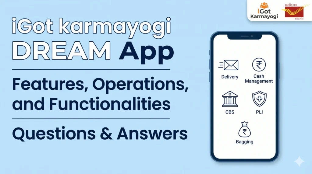 iGot karmayogi DREAM App - Features Operations and Functionalities Questions & Answers